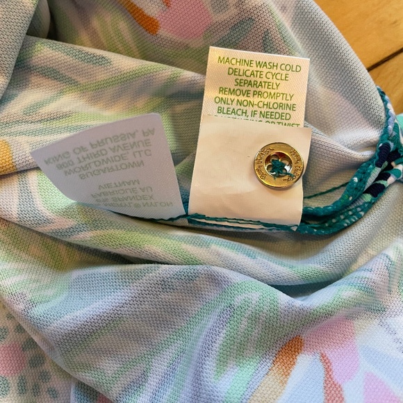 LILY PULITZER 2021 Seralina Maxi Dress Valencia Teal Rain Print Chillylilly - Picture 14 of 16